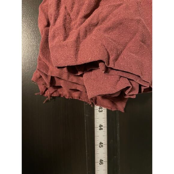 Vintage Womens Maxi Dress Medium Burgundy Silk Sleeveless Relaxed Lagenlook 90s - Picture 6 of 7